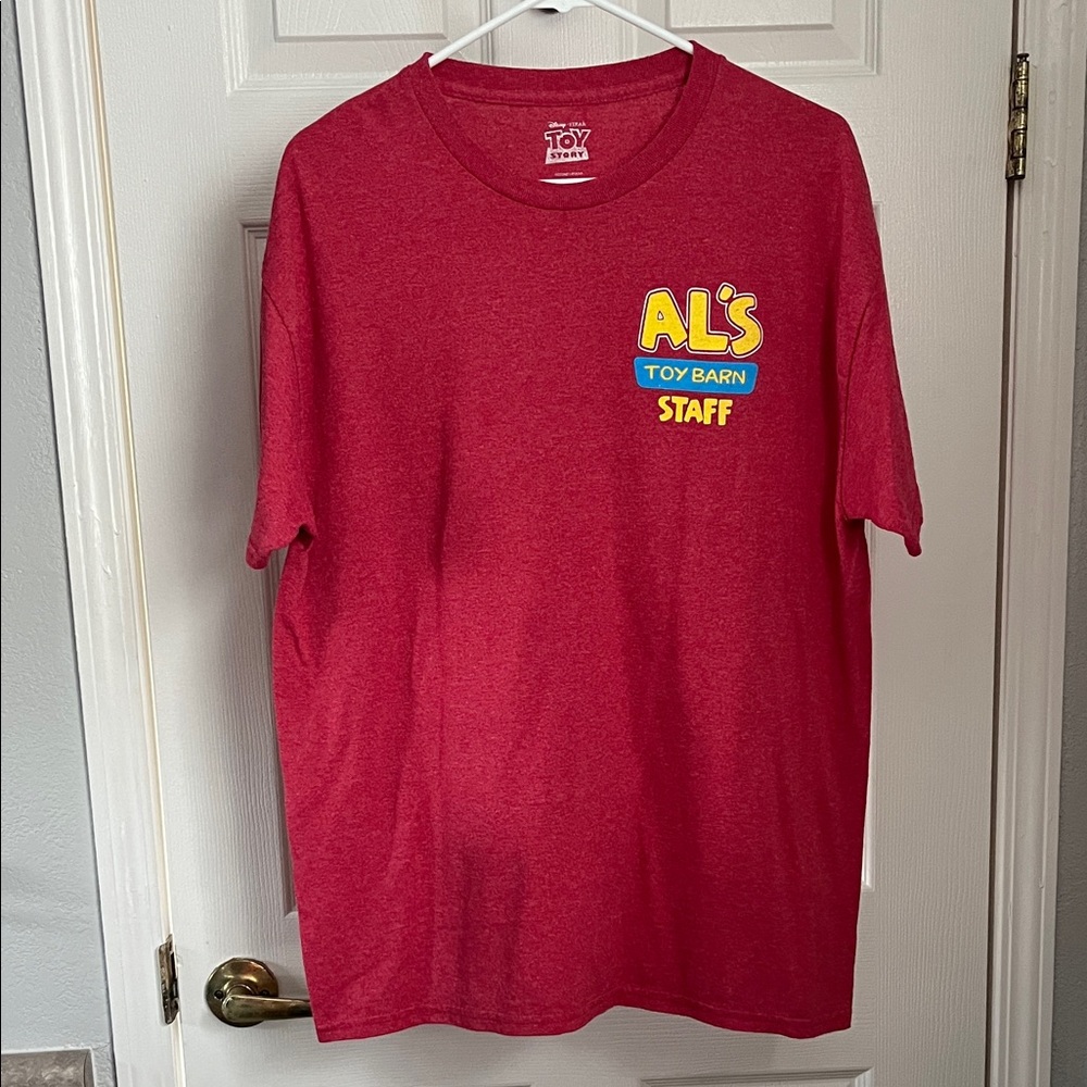 Disney Al's Toy Barn Red Staff Tee